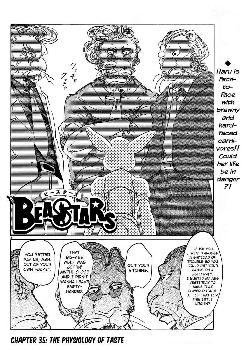Beastars Chapter 35 page 2 - Chapter 35: The Physiology of Taste