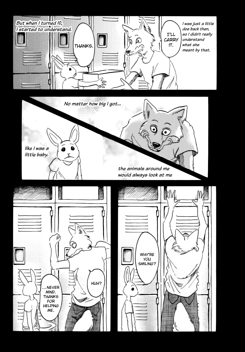 Beastars Chapter 38 page 6 - Chapter 38: White Fur on a Piece of Lined Paper