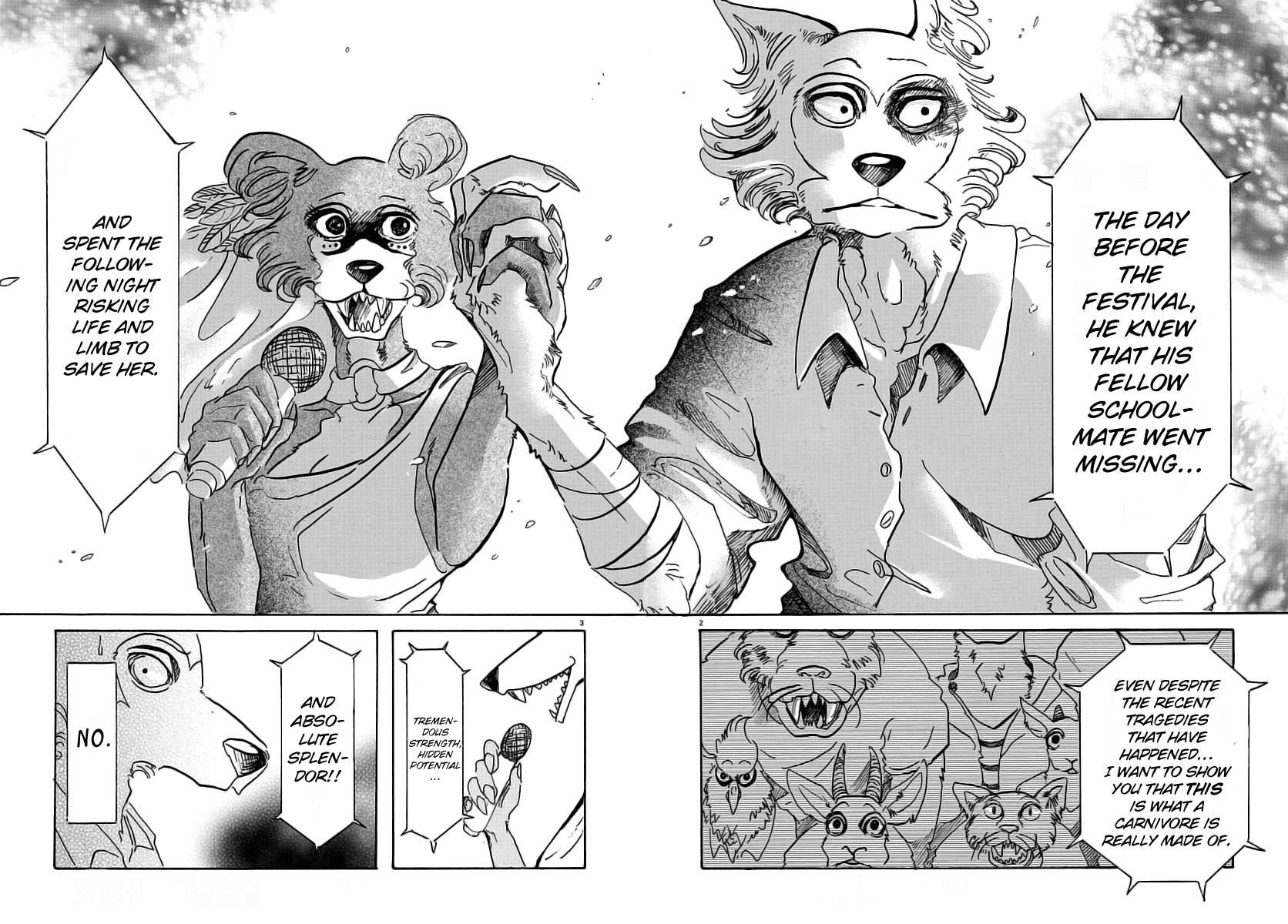 Beastars Chapter 47 page 4 - Chapter 47: Only the Wind Knows