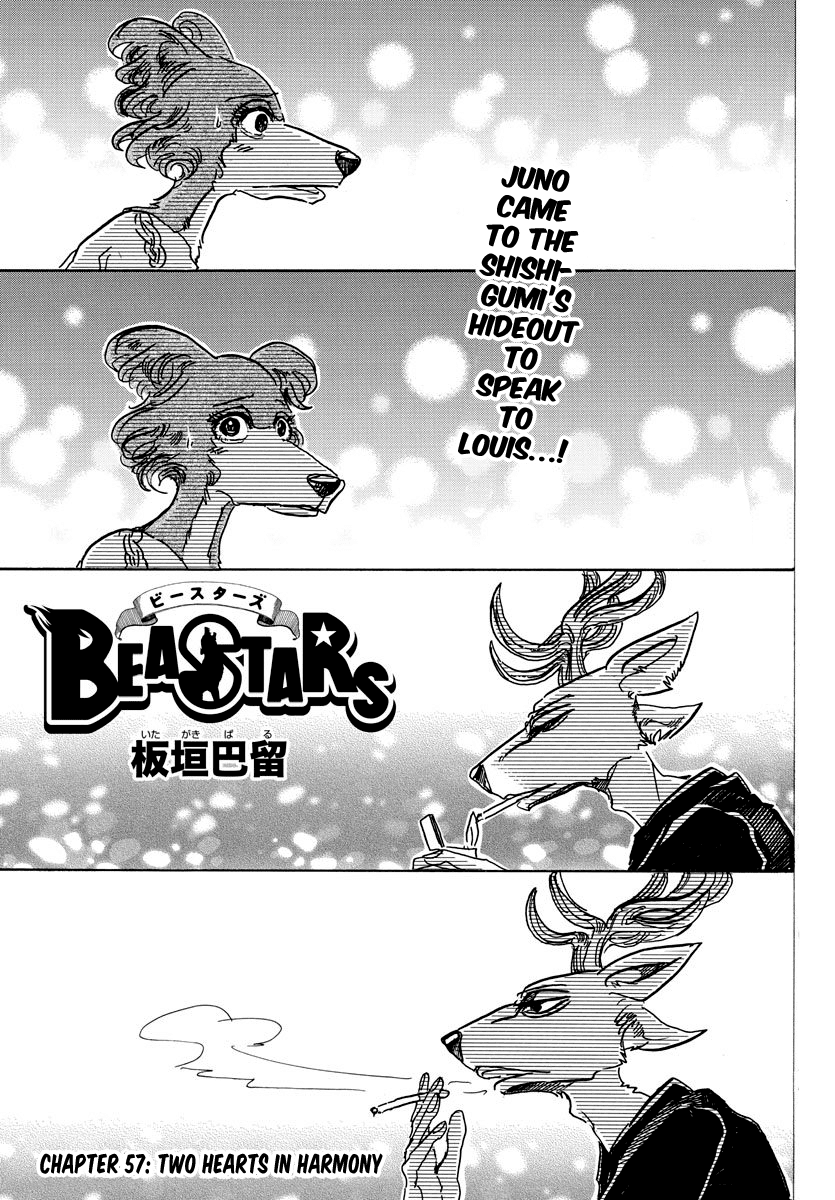 Beastars Chapter 57 page 1 - Chapter 57: Two Hearts in Harmony