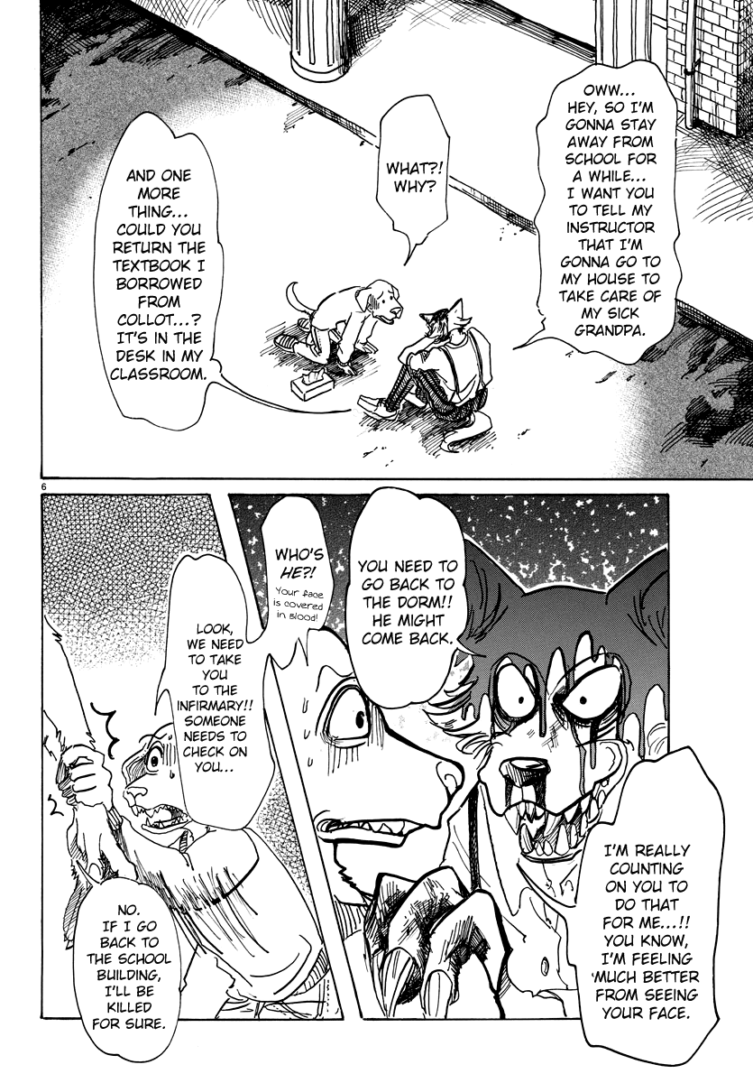 Beastars Chapter 61 page 6 - Chapter 61: You're LIke a Moth Flying Under the Moonlight