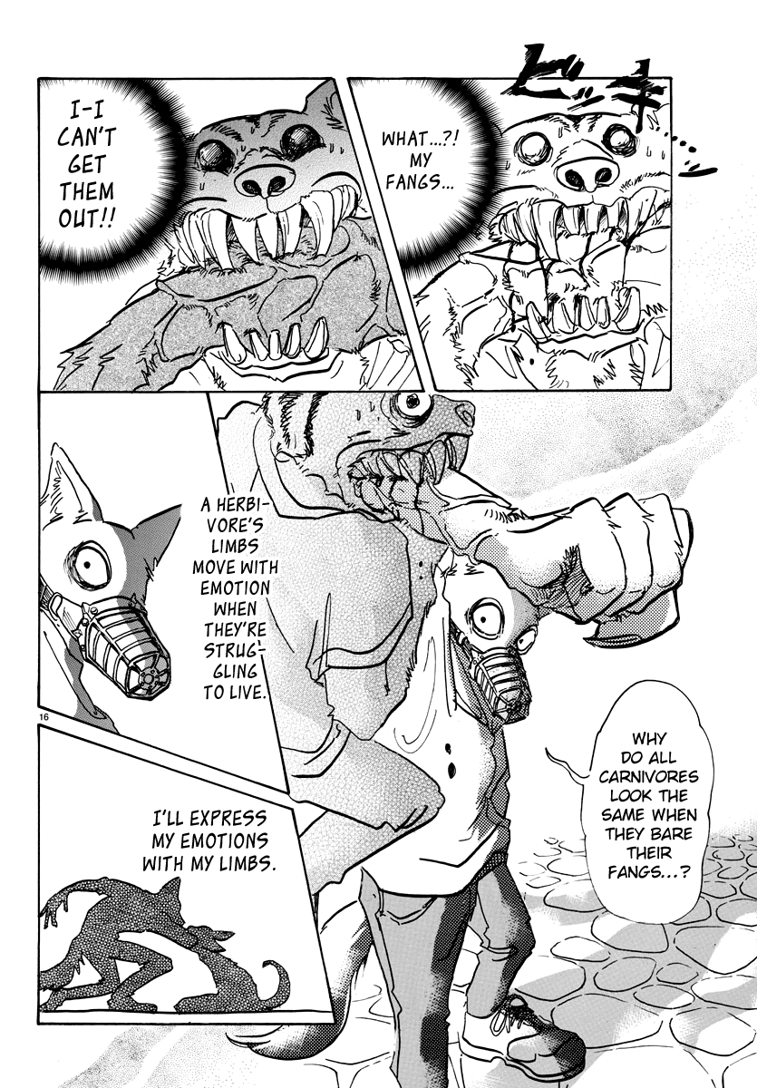 Beastars Chapter 68 page 16 - Chapter 68: Limp Teeth Meets Invigorated Hands