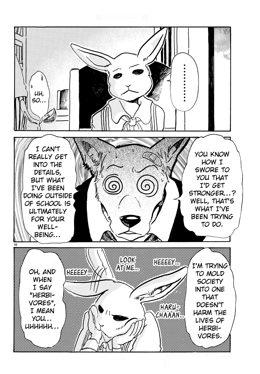 Beastars Chapter 69 page 17 - Chapter 69: The Tin Can Phone Line is Dying
