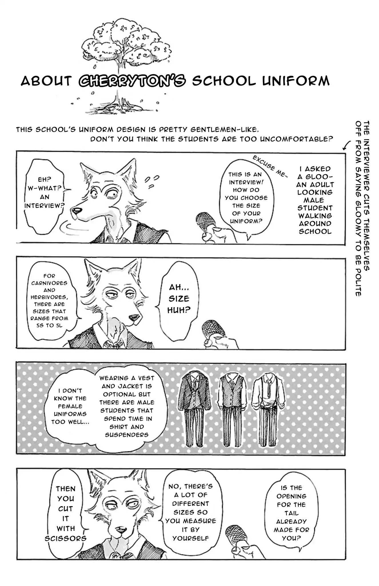 Beastars Chapter 7.5 page 3 - Chapter 7.5: Volume 1 Omake