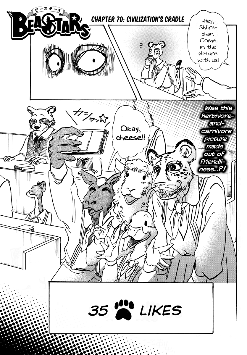 Beastars Chapter 70 page 1 - Chapter 70: Civilization's Cradle