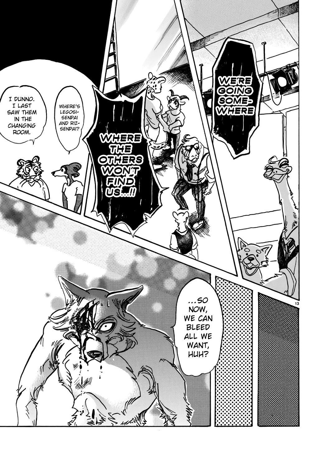 Beastars Chapter 84 page 14 - Chapter 84: Turbulence-inducing Claw Strikes