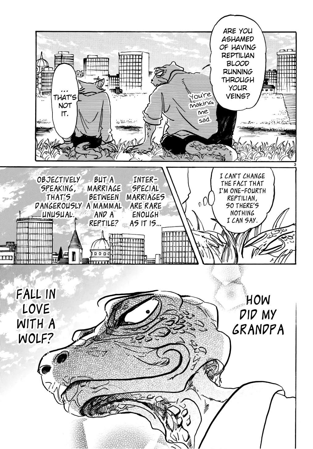 Beastars Chapter 85 page 3 - Chapter 85: Is Our Blood Divided By Sewage?