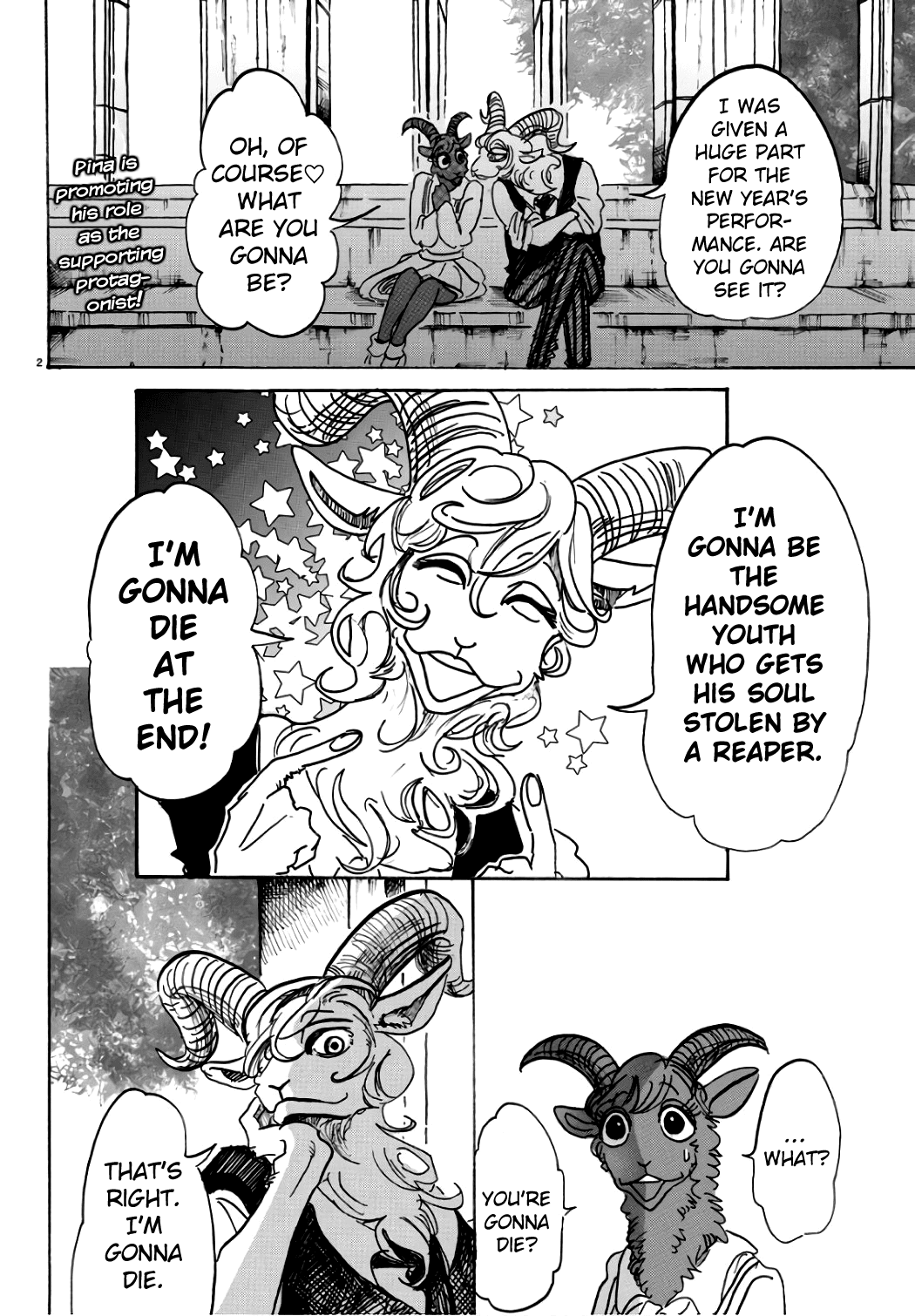 Beastars Chapter 87 page 2 - Chapter 87: The New Star Wins the Award for Best Supporting Actor