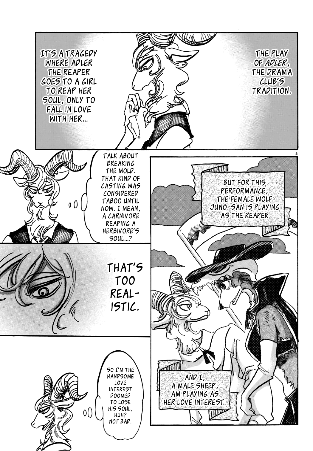 Beastars Chapter 87 page 5 - Chapter 87: The New Star Wins the Award for Best Supporting Actor