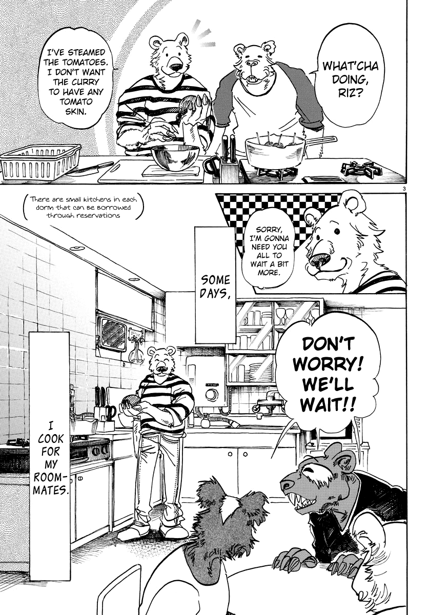 Beastars Chapter 89 page 3 - Chapter 89: Stains on a Chopping Board: Traces of a Dream