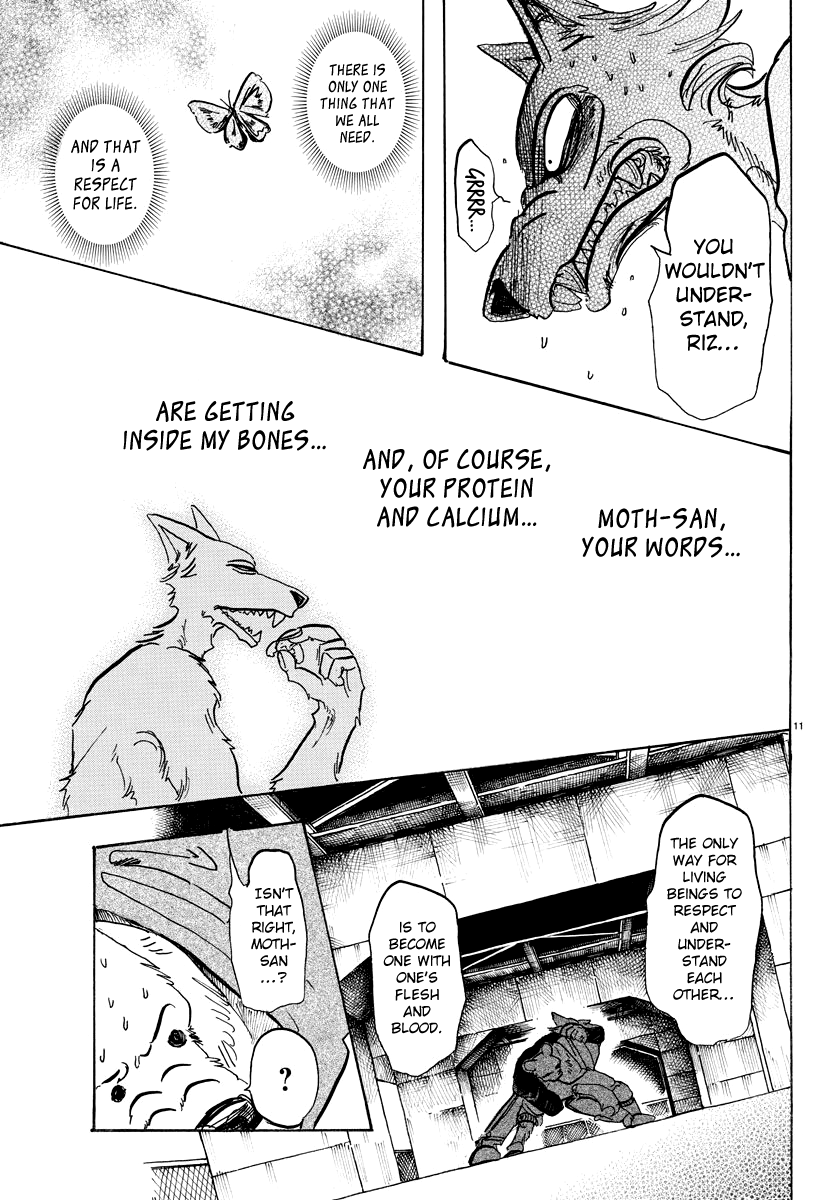 Beastars Chapter 93 page 11 - Chapter 93: A Piece of Golden Hair on My Shirt, Now in My Pocket