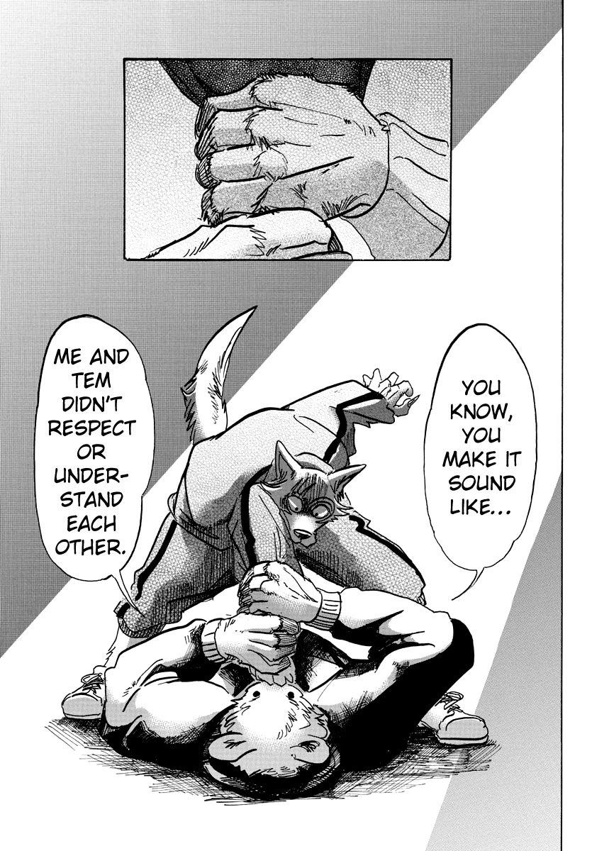 Beastars Chapter 93 page 16 - Chapter 93: A Piece of Golden Hair on My Shirt, Now in My Pocket