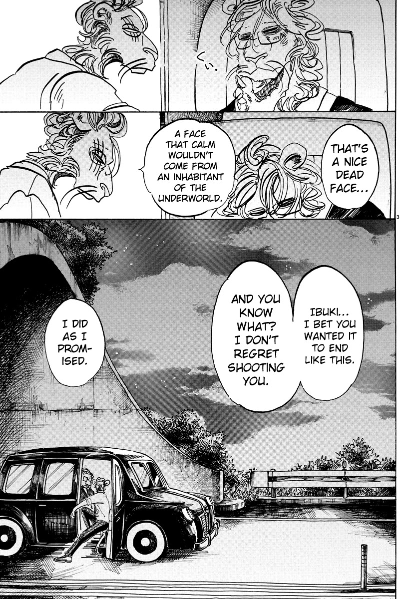 Beastars Chapter 93 page 3 - Chapter 93: A Piece of Golden Hair on My Shirt, Now in My Pocket