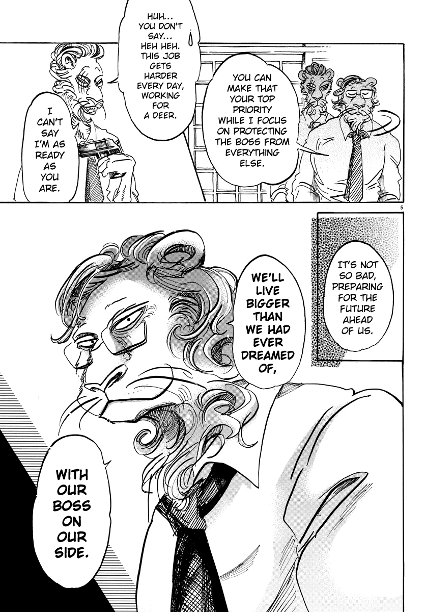 Beastars Chapter 93 page 5 - Chapter 93: A Piece of Golden Hair on My Shirt, Now in My Pocket