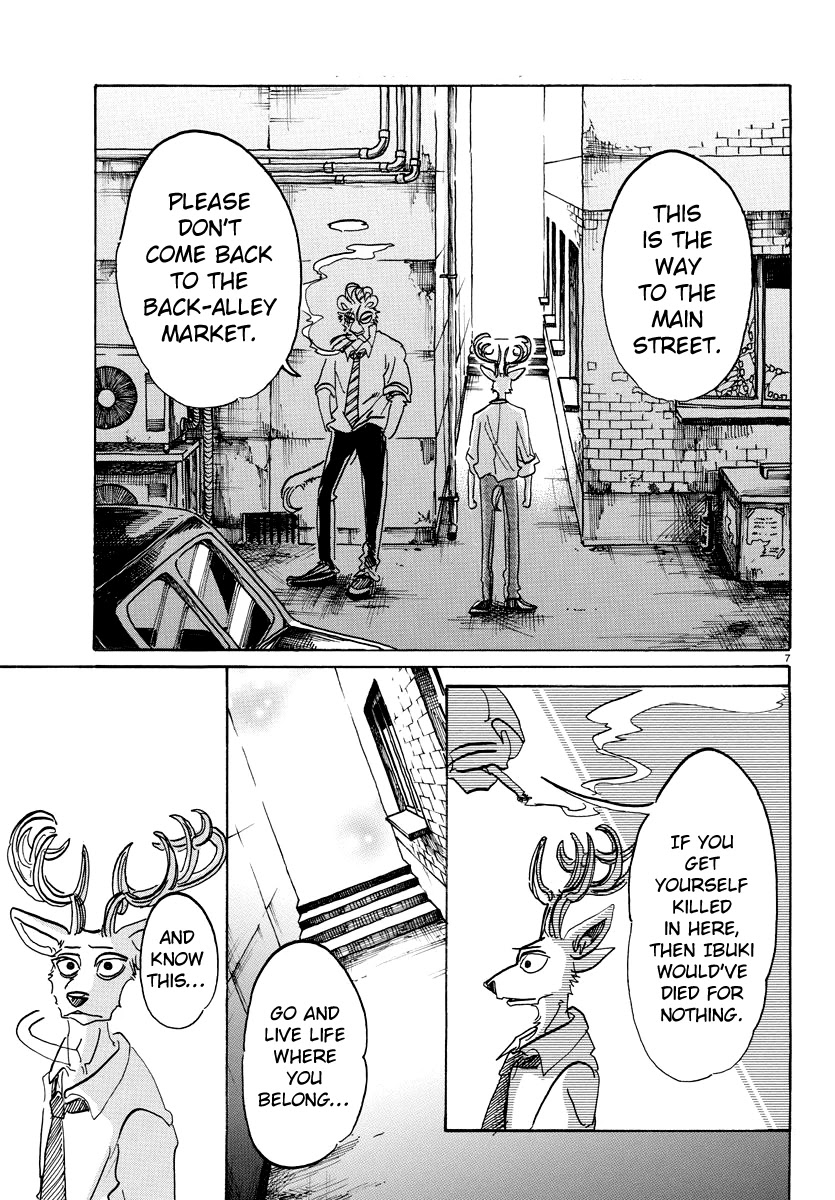 Beastars Chapter 93 page 7 - Chapter 93: A Piece of Golden Hair on My Shirt, Now in My Pocket
