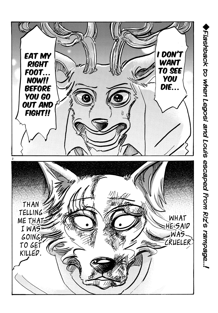 Beastars Chapter 96 page 2 - Chapter 96: I Give You My Crimson Cross Section