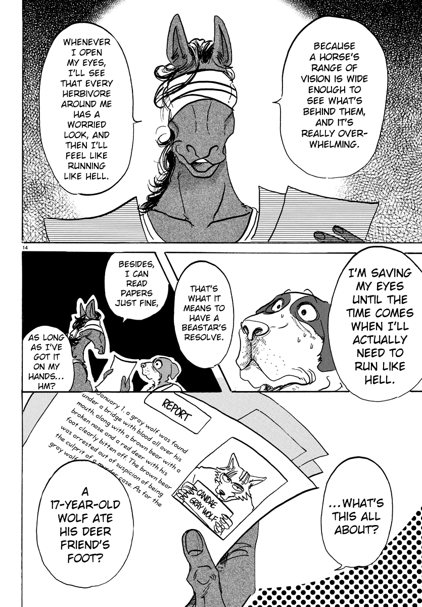 Beastars Chapter 99 page 14 - Chapter 99: A Leader with a Black Mane