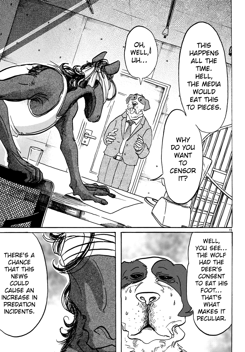 Beastars Chapter 99 page 15 - Chapter 99: A Leader with a Black Mane