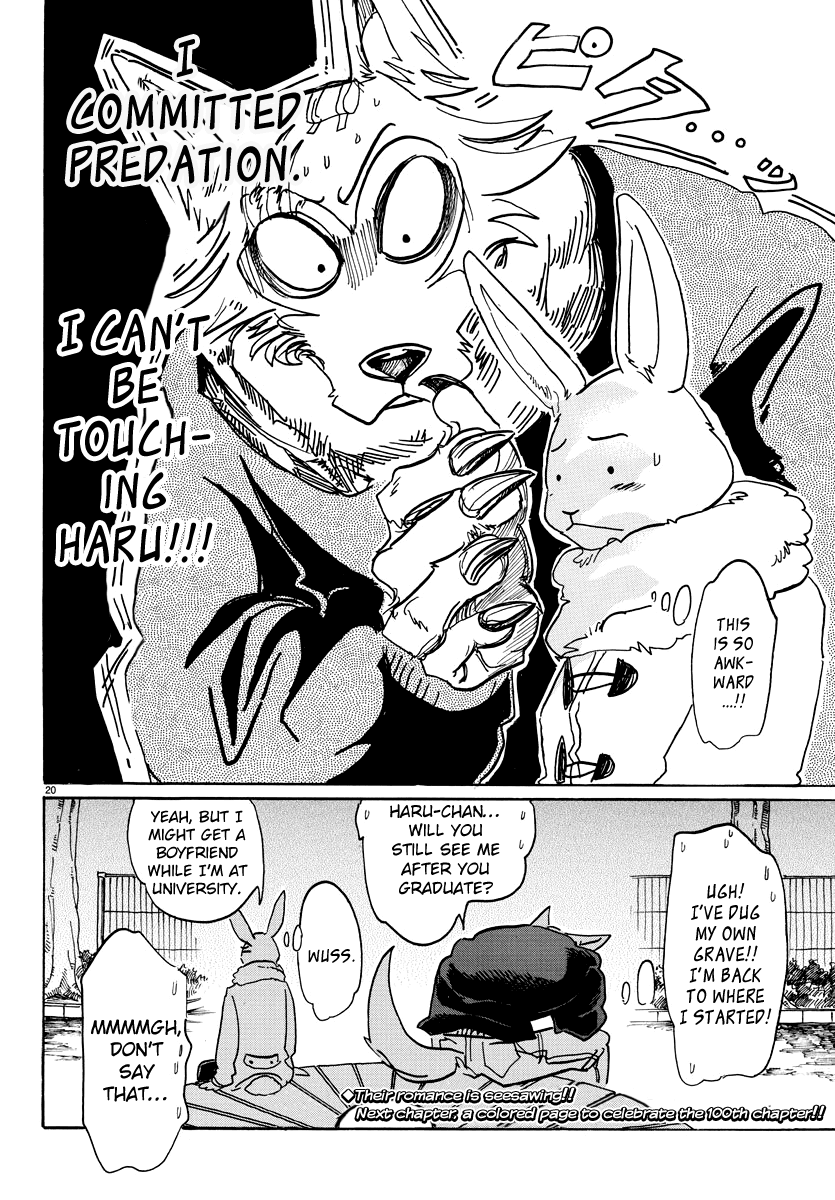 Beastars Chapter 99 page 20 - Chapter 99: A Leader with a Black Mane