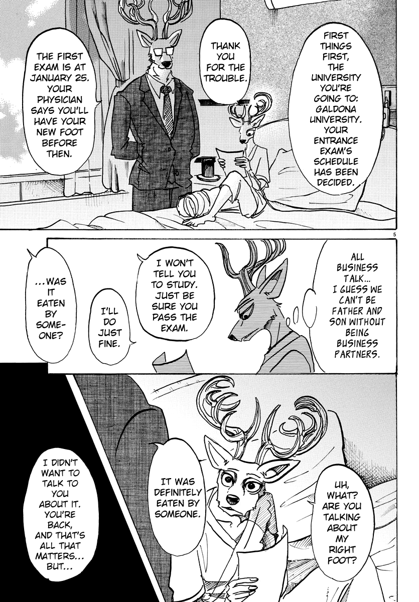 Beastars Chapter 99 page 5 - Chapter 99: A Leader with a Black Mane