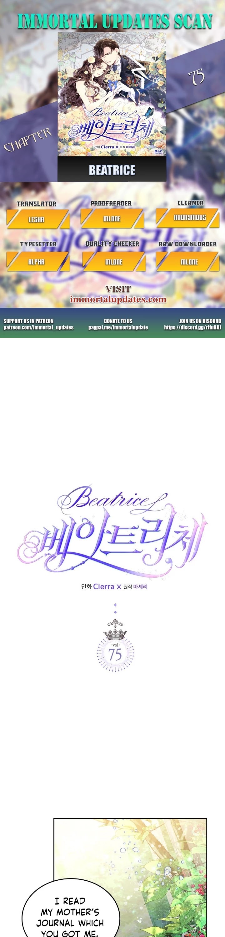 Beatrice Chapter 75 page 1 - Chapter 75
