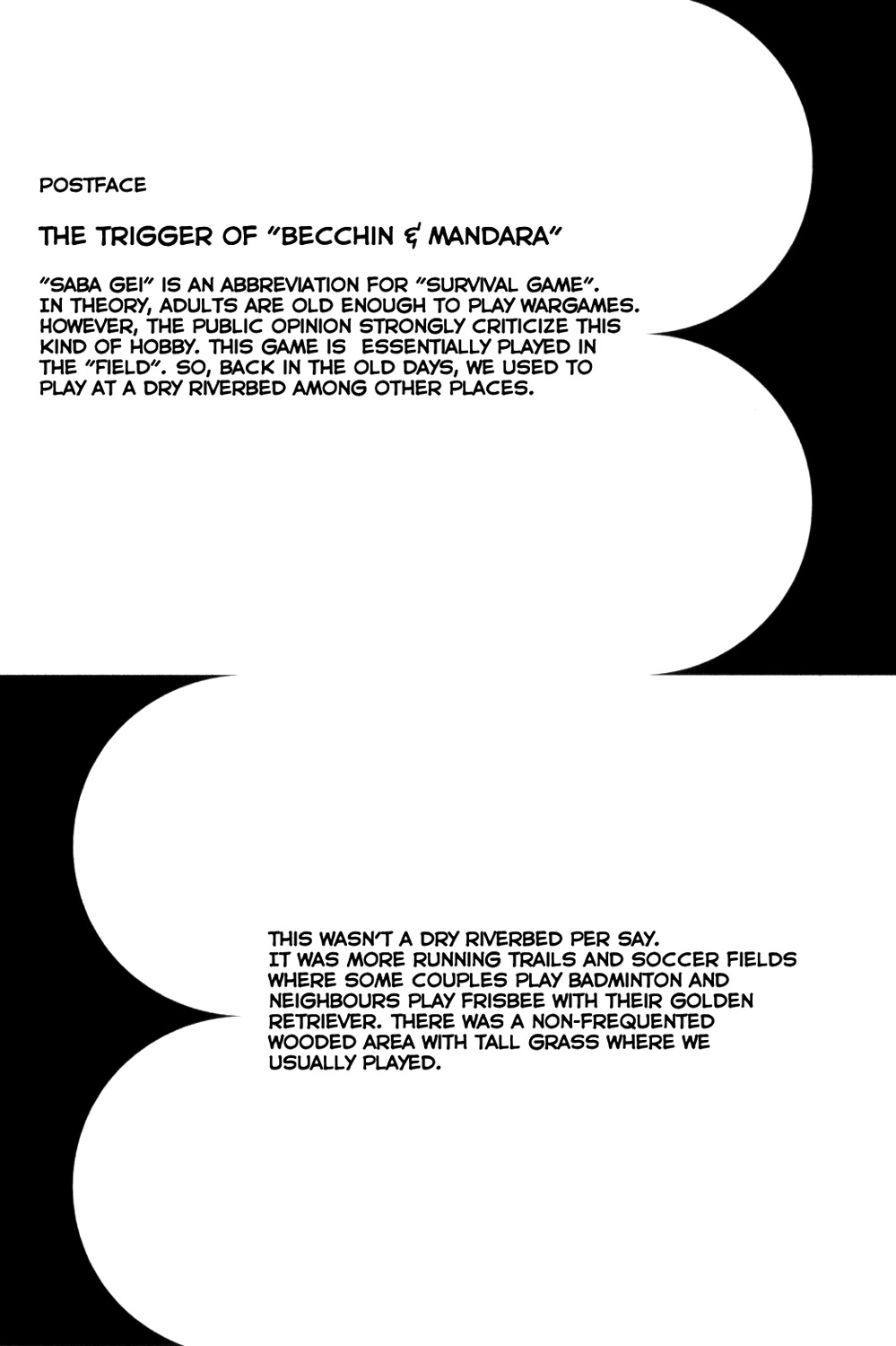 Becchin to Mandara Chapter 14.2 page 1 - Chapter 14.2: Afterword