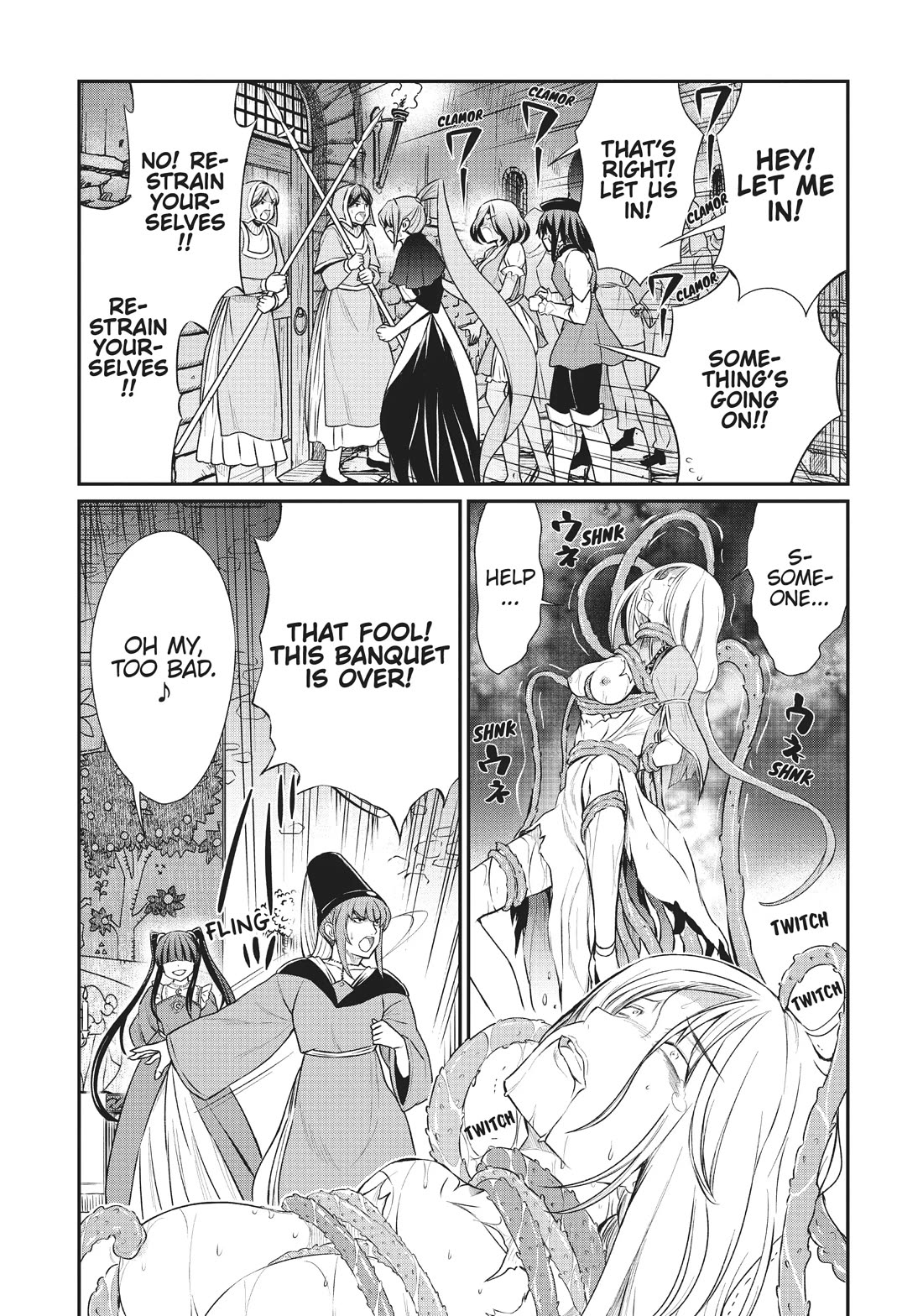 Becoming Princess Knight and Working at Yuri Brothel Chapter 14 page 19 - Chapter 14: The Feast Begins