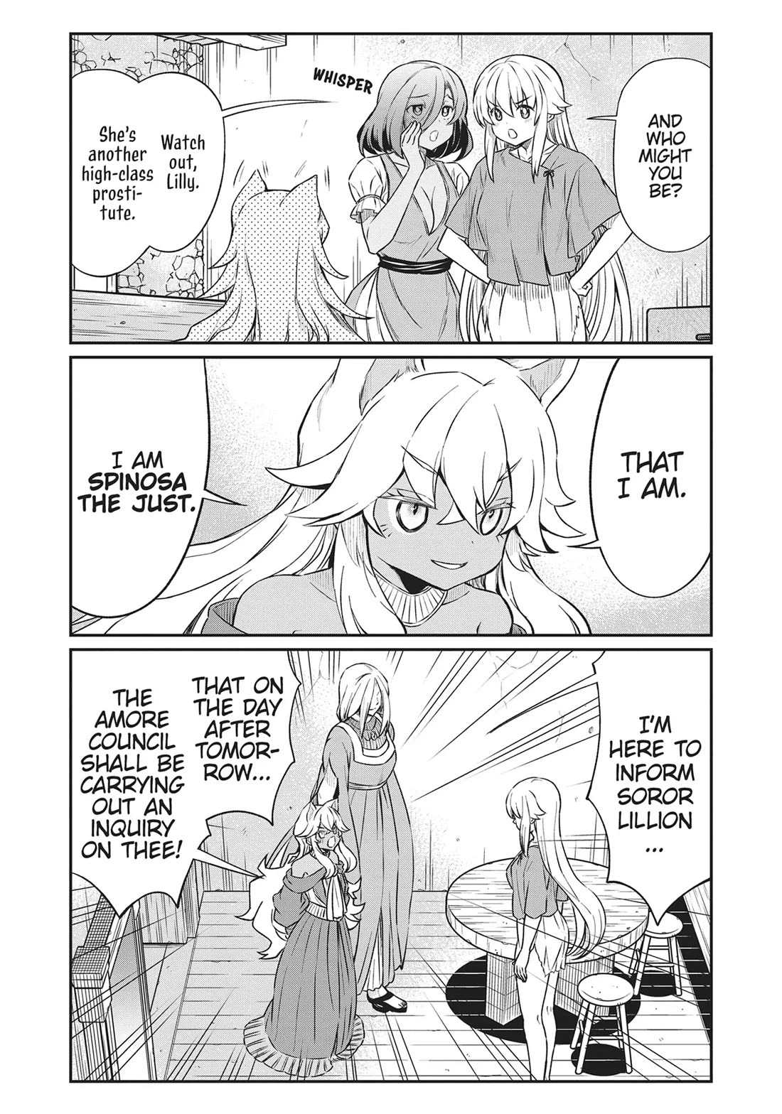 Becoming Princess Knight and Working at Yuri Brothel Chapter 17 page 3 - Chapter 17: The Oracle Spinosa Appears