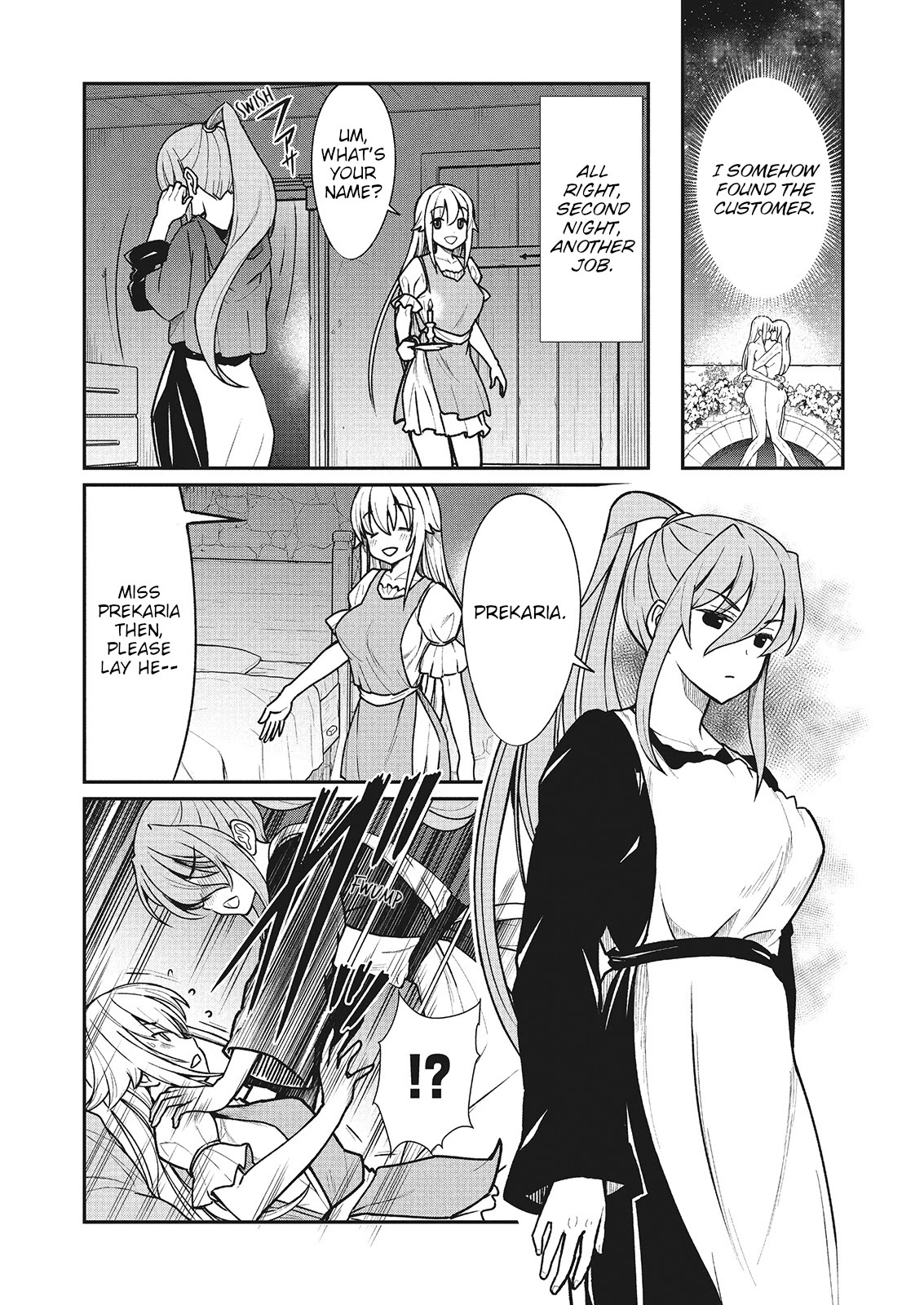 Becoming Princess Knight and Working at Yuri Brothel Chapter 2 page 12 - Chapter 2