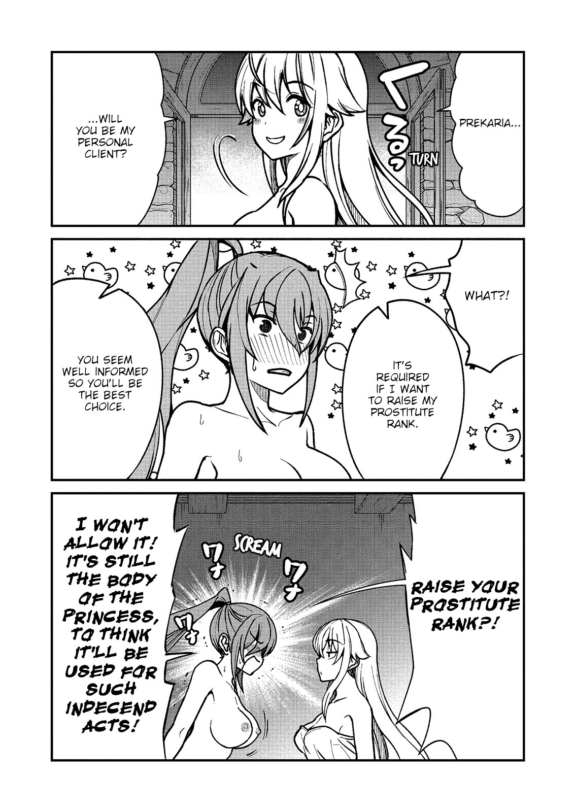 Becoming Princess Knight and Working at Yuri Brothel Chapter 2 page 22 - Chapter 2