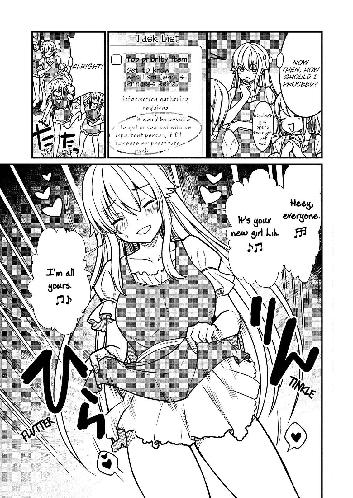 Becoming Princess Knight and Working at Yuri Brothel Chapter 2 page 9 - Chapter 2