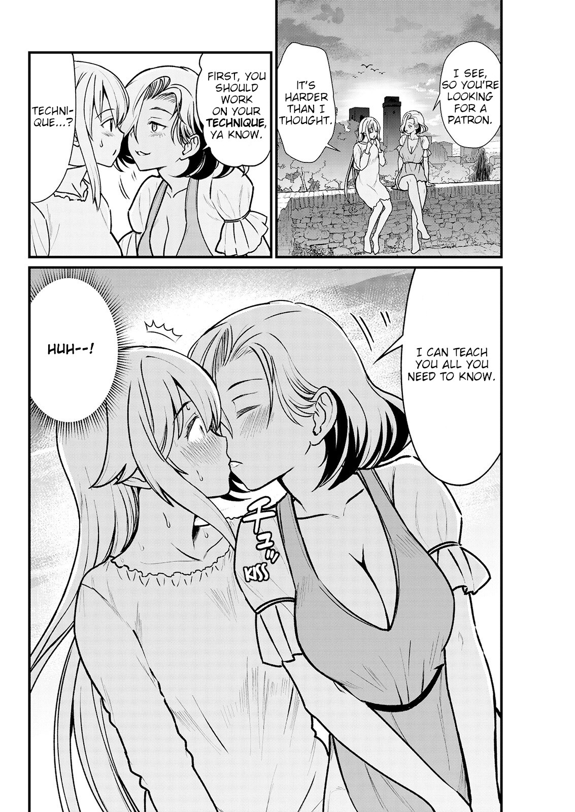 Becoming Princess Knight and Working at Yuri Brothel Chapter 3 page 19 - Chapter 3