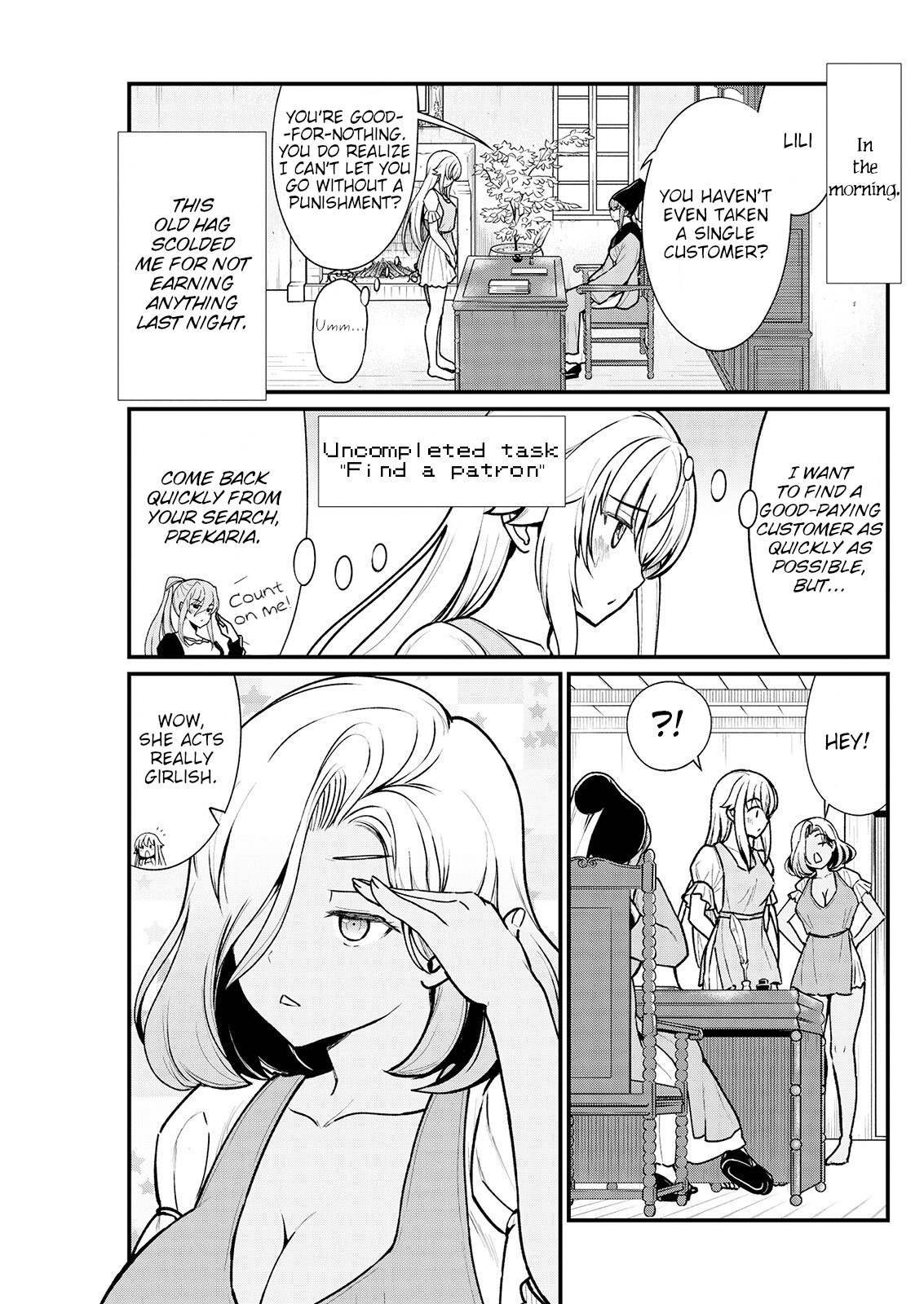 Becoming Princess Knight and Working at Yuri Brothel Chapter 3 page 4 - Chapter 3