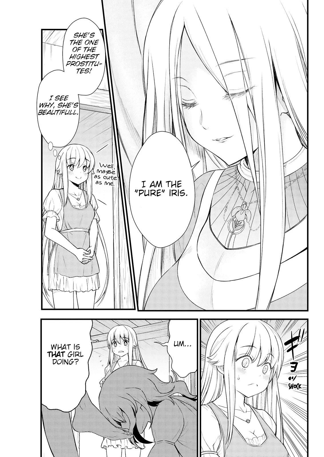 Becoming Princess Knight and Working at Yuri Brothel Chapter 7 page 23 - Chapter 7
