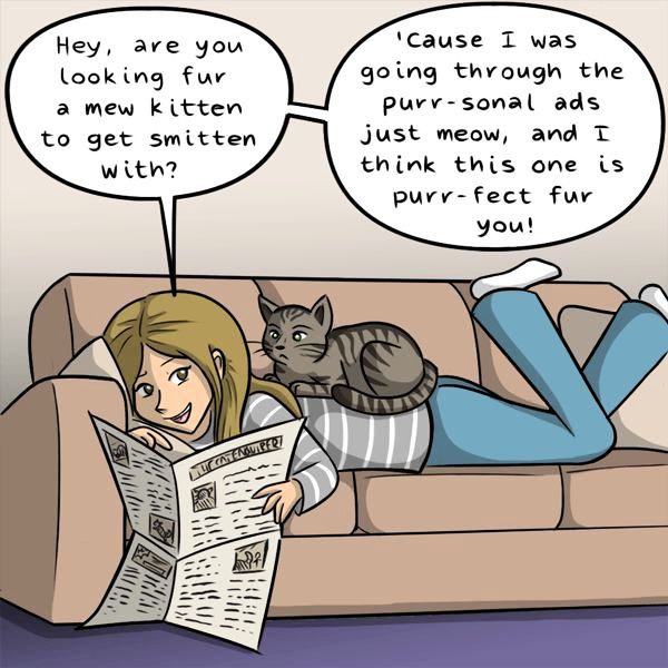 Behind the GIFs Chapter 20 page 1 - Chapter 20 : Cat Puns - Kat Swenski
