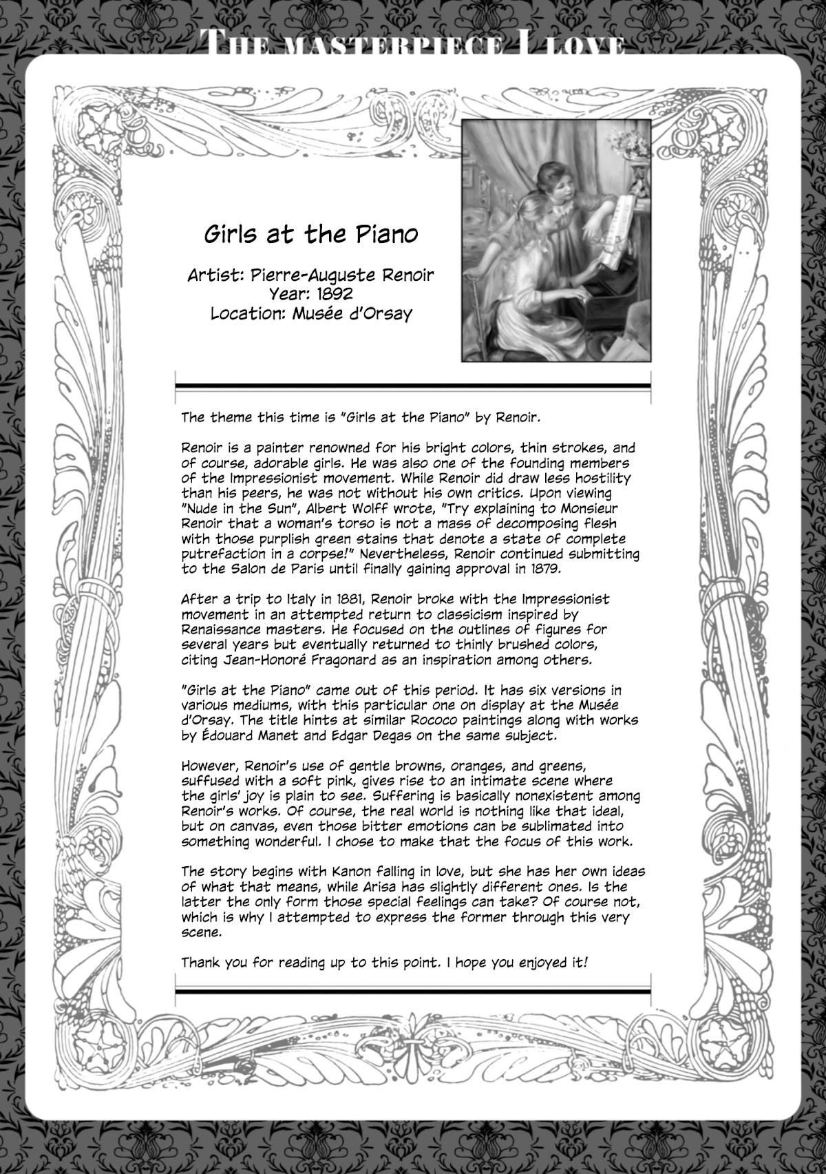 Beloved Paintings Chapter 10 page 18 - Chapter 10: Girls At The Piano
