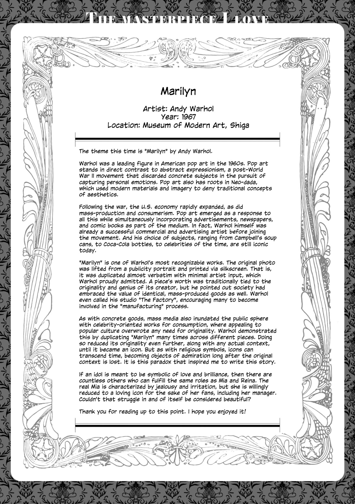 Beloved Paintings Chapter 16 page 24 - Chapter 16: Marilyn