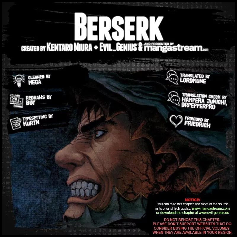 Berserk manga, chapter 351, page 2 of 19