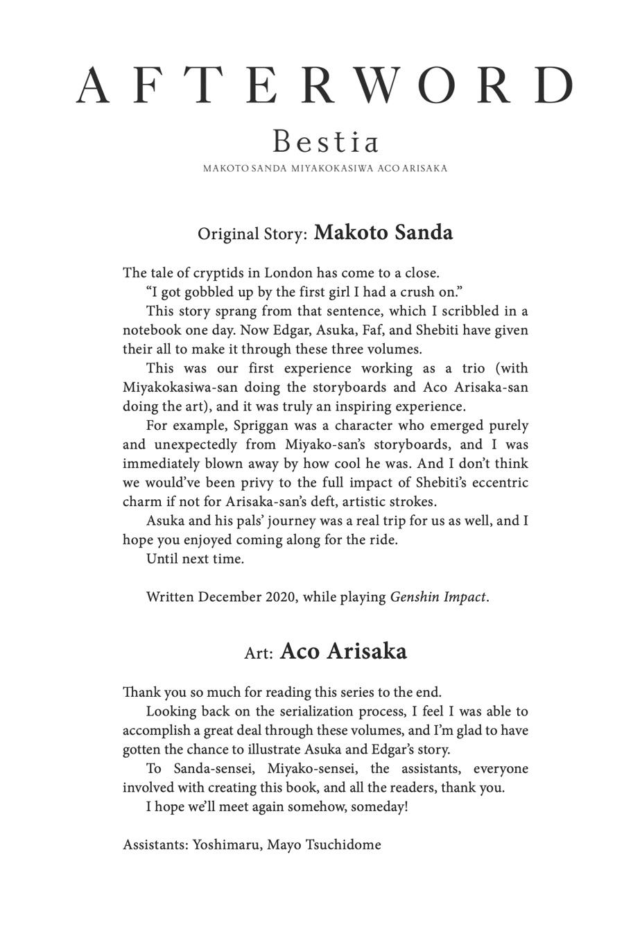 Bestia (Makoto Sanda) Chapter 12 page 83 - Chapter 12 [END]