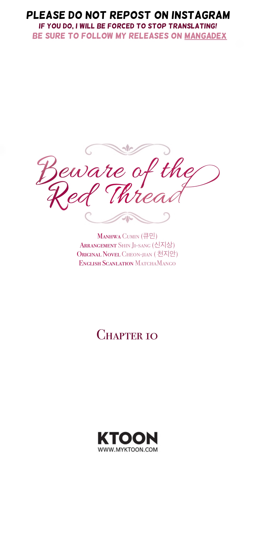 Beware of the Red Thread Chapter 10 page 1 - Chapter 10