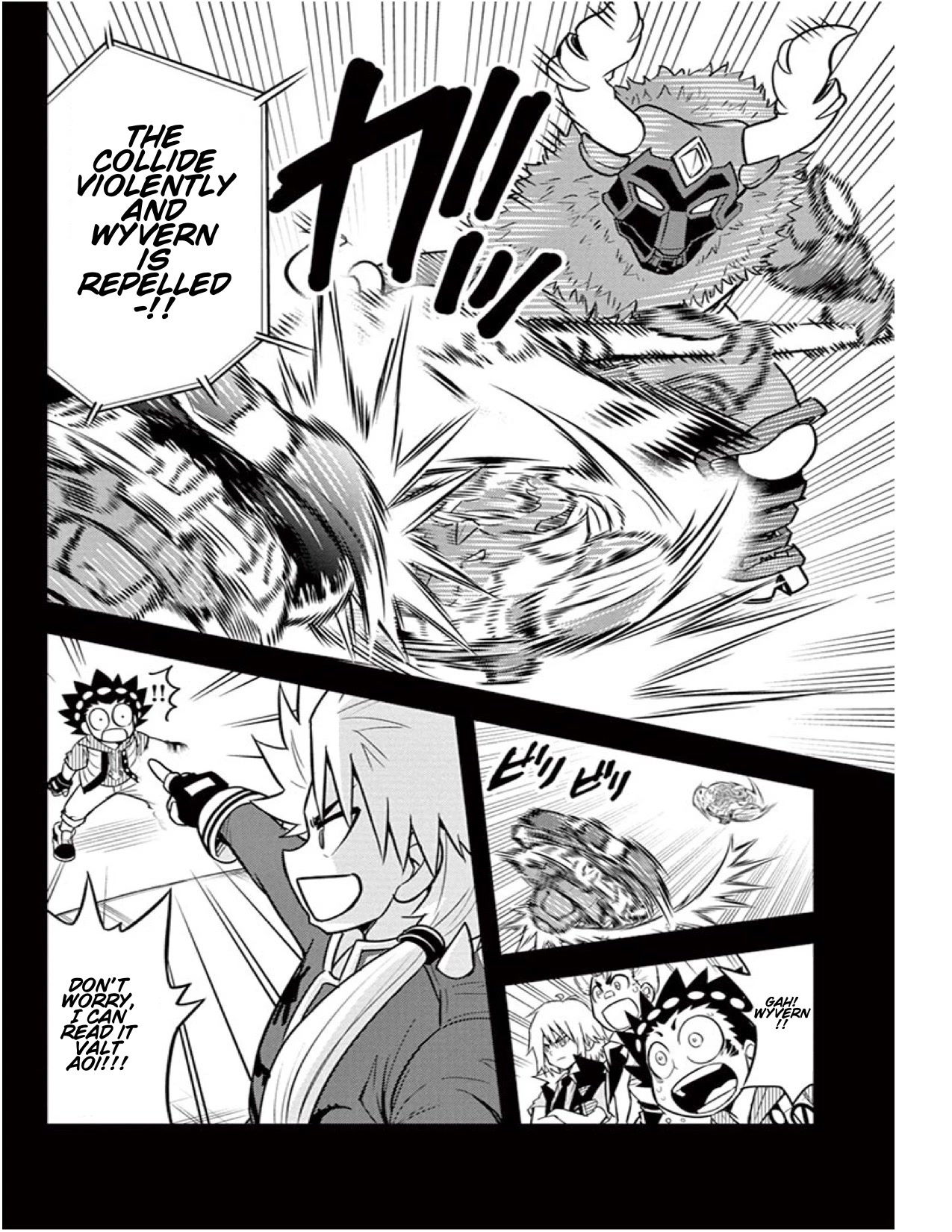 Beyblade Burst Chapter 12 page 7 - Chapter 12: Twin-Winged wall, Flying Dragon Wyvern!!