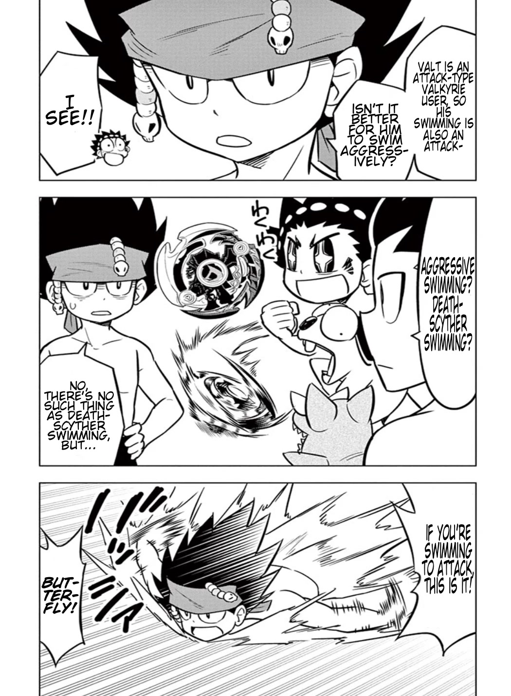 Beyblade Burst Chapter 14 page 9 - Chapter 14: The Bey Club Goes Swimming!