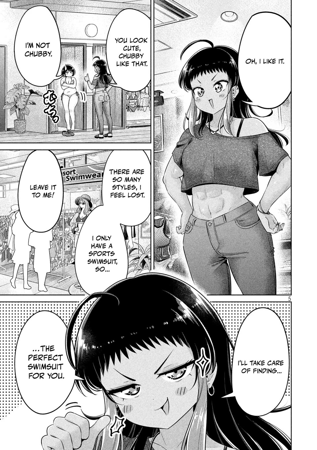 Big Muki Muki & Small Muchi Muchi Chapter 31 page 5 - Chapter 31: Swinsuit show with a chubby girl