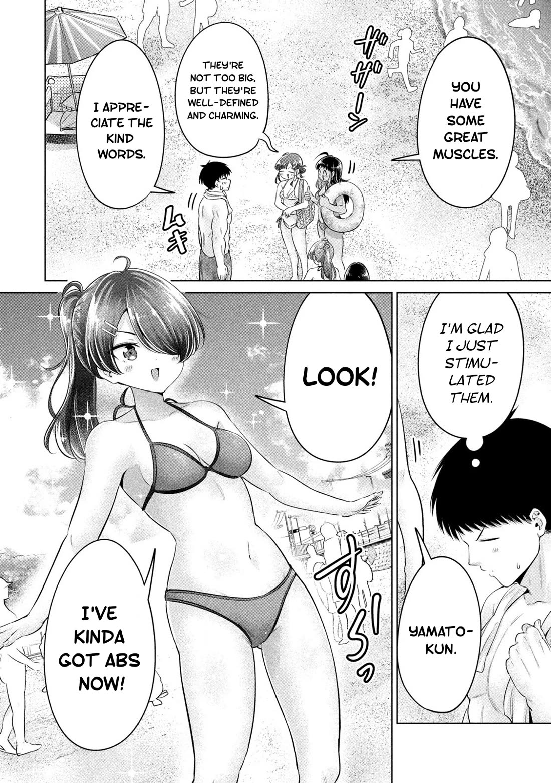 Big Muki Muki & Small Muchi Muchi Chapter 32 page 6 - Chapter 32: The swole, the chubby, the toned, the flexible, and the skinny at the beach