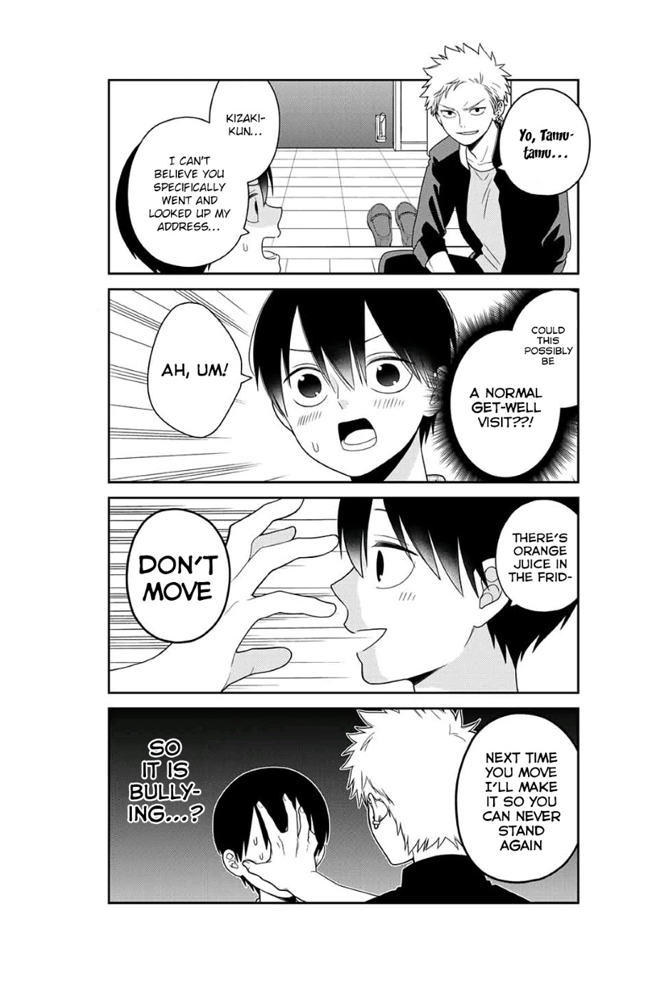 Bimyou ni Yasashii Ijimekko Chapter 10 page 4 - Chapter 10: The Bully Pays a Get-Well Visit