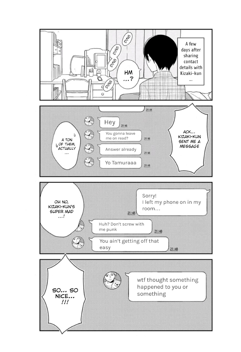 Bimyou ni Yasashii Ijimekko Chapter 12 page 6 - Chapter 12: The Bully Lacks Sleep