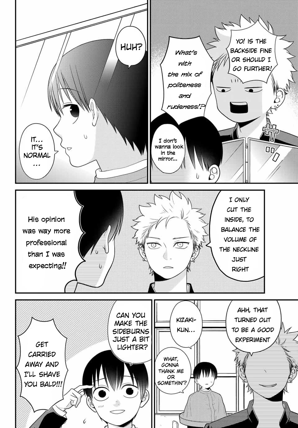 Bimyou ni Yasashii Ijimekko Chapter 21 page 5 - Chapter 21: The Bully Wants to Cut Hair