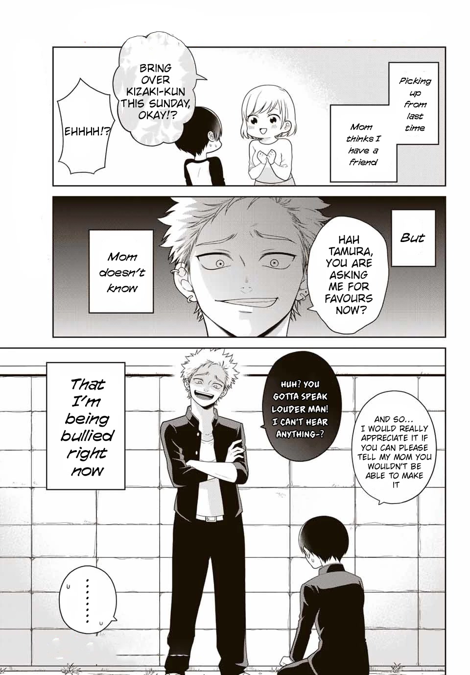 Bimyou ni Yasashii Ijimekko Chapter 22 page 2 - Chapter 22: Mom, Dad and the Bully