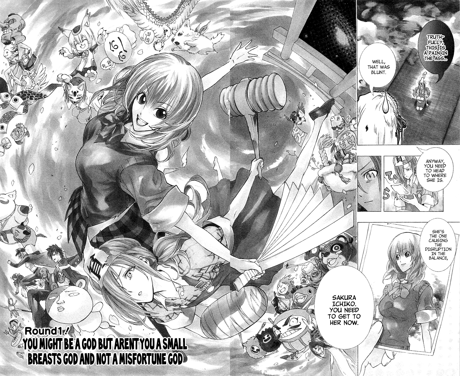 Binbougami ga! Chapter 1 page 9 - Chapter 1: You Might Be a God, But Aren't You a Small Breasts God, and Not a Misfortune God?