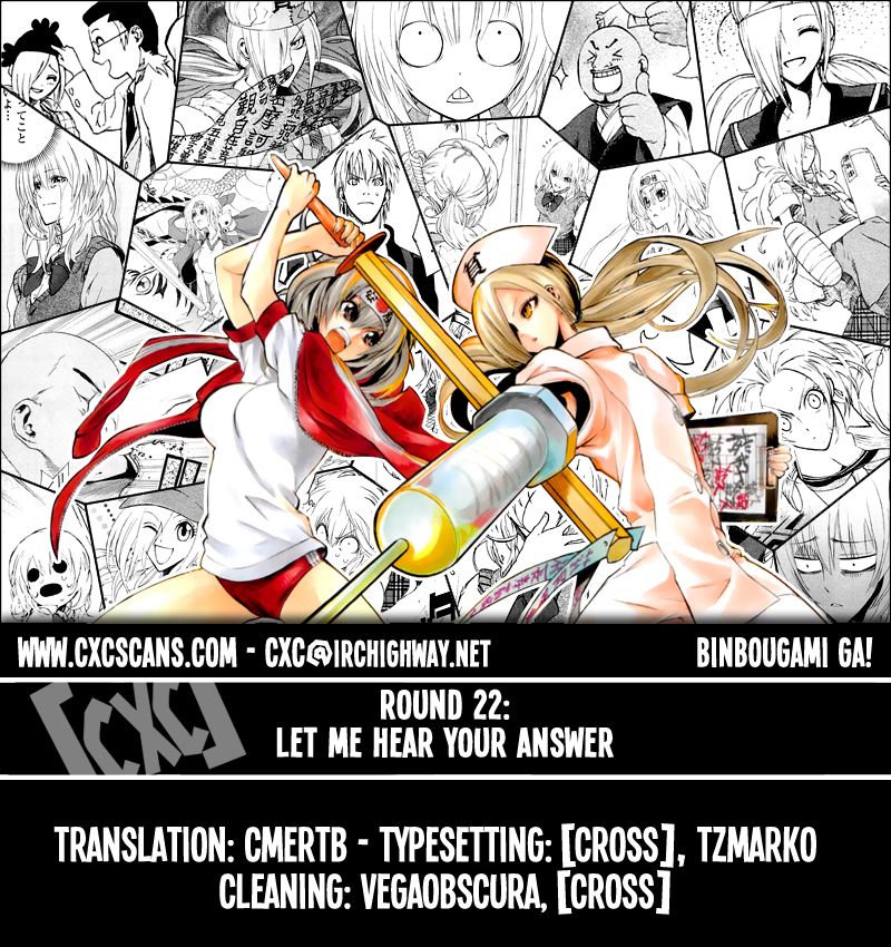 Binbougami ga! Chapter 22 page 1 - Chapter 22: Let Me Hear Your Answer!